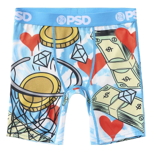Boys' PSD Coin Toss Boxer Briefs Underwear Medium Light Blue