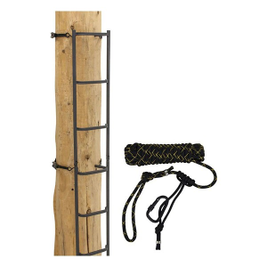 Rivers Edge Tree Ladded with Safety Rope
