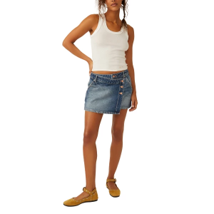 Women's Free People Wynne Denim Skirt 25 Cornflower