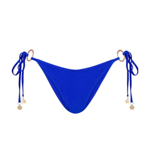 Women's Kulani Kinis High Leg Full Vintage Swim Bottoms Small Blue Lagoon