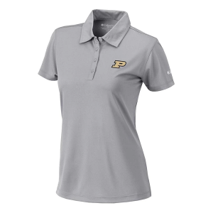 Purdue Boilermakers Columbia Women's Birdie Polo Small Cool Grey