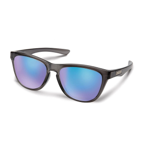 Men's Suncloud Topsail Polarized Sunglasses Crystal Silver Backpaint/Polar Blue Mirror