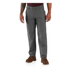 Men's Carhartt Rugged Flex Rigby Dungaree Straight Loose Fit Canvas Work Chino Pants 36 Gravel