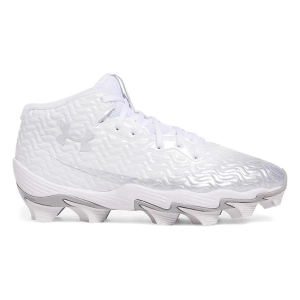 Boys' Under Armour Spotlight Hammer Jr. Molded Football Cleats Little 2.5 White