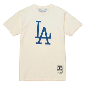 Los Angeles Dodgers Word Script T-Shirt 2XLarge Cream