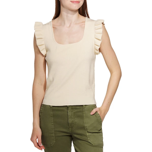 Women's Gilli Ruffle Sleeve Sleeveless Shirt Medium Cream