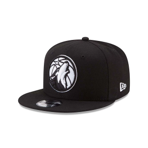 Minnesota Timberwolves New Era Basic 9Fifty Snapback Hat One Size Black