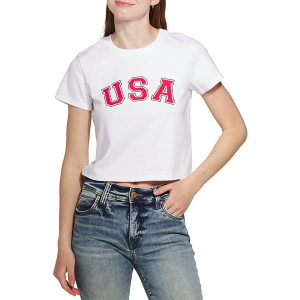 Women's Le Lis USA T-Shirt XSmall White