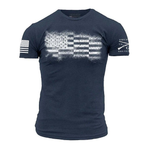 Men's Grunt Style Bar Flag T-Shirt Small Navy