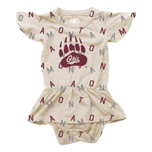 Wes and Willy Baby Montana Grizzlies All-Over Print Ruffle Onesie