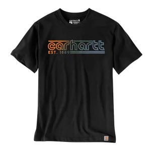 Men's Carhartt Relaxed Fit Lightweight Logo Graphic T-Shirt Medium Black