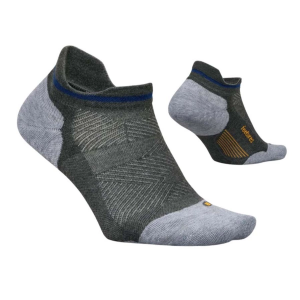 Men's Feetures Elite Tab Ankle Running Socks XLarge Iron Sea Singles