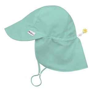 Green Sprouts Eco Flap Adjustable Hat Baby 9/18 mo. Mint