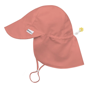 Green Sprouts Eco Flap Adjustable Hat Baby 9/18 mo. Coral