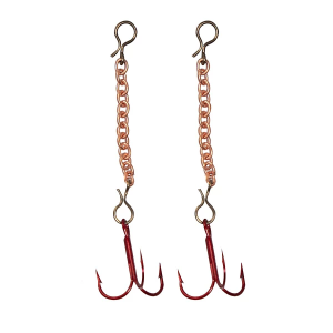 Shucks Jig Treble Hook And Chain 2 pack