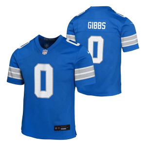 Detroit Lions Jahmyr Gibbs #0 Nike Game Kids' Jersey Small Blue