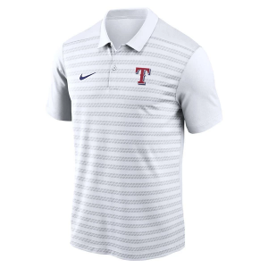 Texas Rangers Authentic Collection Victory Polo Medium White