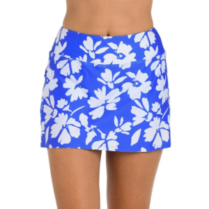 Women's 24th & Ocean High Waist Swim Swim Skort Contemporary 16 Marseille Periwinkle