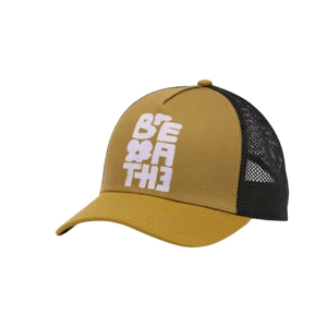 Men's prAna Roads Ahead Trucker Snapback Hat One Size Retro Olive Breathe