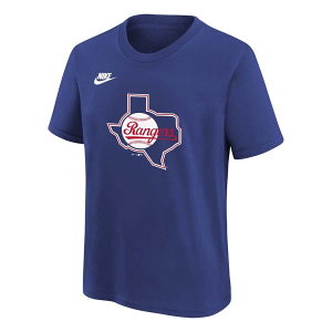 Kids' Texas Rangers Coop Logo T-Shirt Small Blue