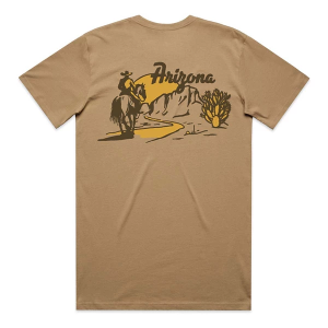 Men's Homeplace Apparel Arizona Lone Rider T-Shirt 2XLarge Khaki