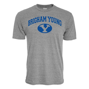 BYU Cougars Blue 84 Archie T-Shirt Large Grey Heather