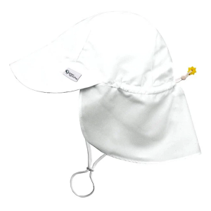 Green Sprouts Eco Flap Adjustable Hat Baby 0/6 mo. White