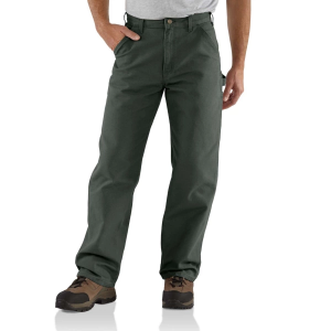 Men's Carhartt Washed Duck Work Cargo Pants 36 Moss