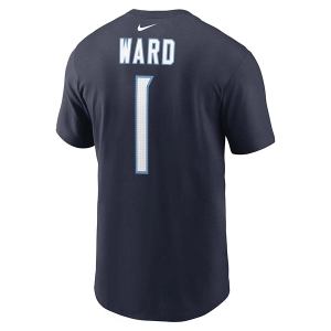Tennessee Titans Nike Cam Ward #1 Name & Number T-Shirt Medium Navy