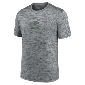 Green Bay Packers Nike 2025 Sideline Velocity Team Issued T-Shirt Large Dark Grey Heather