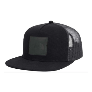 Men's The North Face Half Dome Trucker Snapback Hat One Size TNF Black/Leather Patch