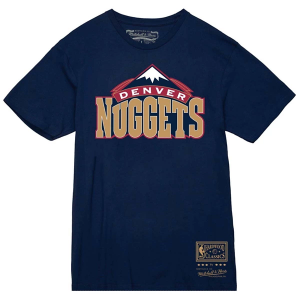 Denver Nuggets Basic Logo Mitchell and Ness T-Shirt 3XLarge Navy