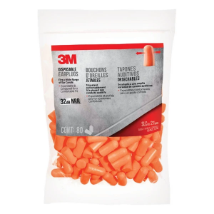 3M Disposable Earplugs - 80 Pairs