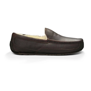 Men's UGG Ascot Leather Casual Slippers Regular 13 Dark Spice