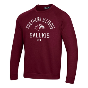 Under Armour Southern Illinois Salukis Arched Logo Rival Fleece Crew