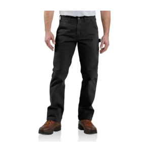 Men's Carhartt Washed Twill Relaxed Fit Dungarees Work Chino Pants 34 Black