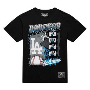 Los Angeles Dodgers Overspray T-Shirt 2XLarge Black