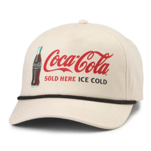 Men's American Needle Canvas Cappy COCA-COLA Snapback Hat One Size Ivory