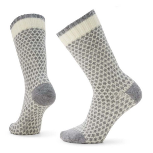Adult Smartwool Everyday Full Cushion Cozy Popcorn Polka Dot Singles Crew Socks Small Natural