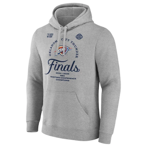 Oklahoma City Thunder Fanatics Conference Champions Locker Room Hoodie Small Steel