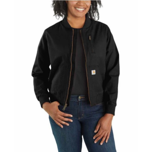 Women's Carhartt Rugged Flex Crawford Bomber Jacket XLarge Black