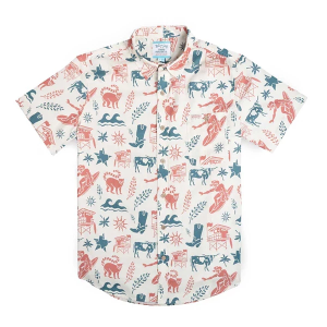 Men's Sendero Provisions Co. Sendero X Waco Surf City Slicker Button Up Shirt 2XLarge Texas Surf