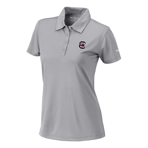 South Carolina Gamecocks Columbia Women's Birdie Polo 2XLarge Cool Grey