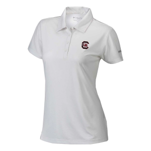 South Carolina Gamecocks Columbia Women's Birdie Polo Small White
