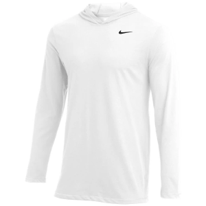 Men's Nike Dri-FIT Fitness Long Sleeve Shirt Large White/Black