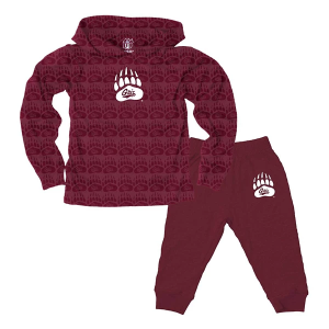 Wes and Willy Baby Montana Grizzlies All-Over Print Sweatshirt & Pant Set