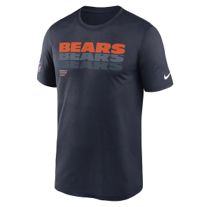 Chicago Bears Nike 2025 Sideline Team Issued Legend T-Shirt Medium Navy