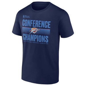 Oklahoma City Thunder Conference Champions Handler Fanatics T-Shirt Large Navy