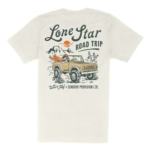Men's Sendero Provisions Co. Sendero X Waco Surf Long Star Road Trip T-Shirt Large Vintage White