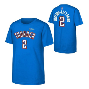 Kids' Oklahoma City Thunder Shai Gilgeous-Alexander #2 Finals Name & Number Genuine Stuff T-Shirt XLarge Blue